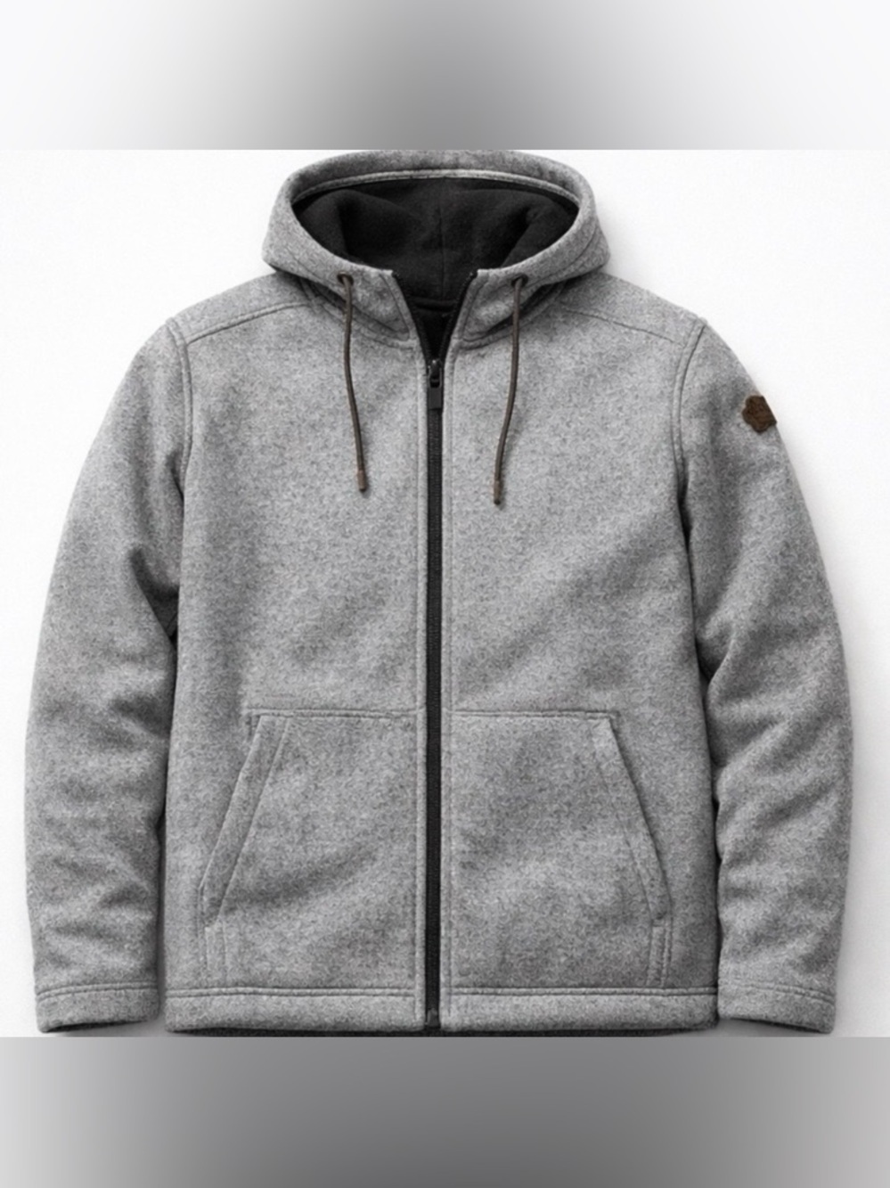 Free Country Men’s XXL Gray Hooded Jacket With Fleece Lining